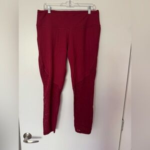 Victoria's Secret Burgundy Lace Leggings